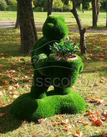 Черепашка с кашпо